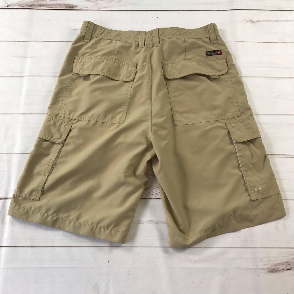 Quiksilver Men Size 34 Beige Khaki Cargo Bermuda Shorts - Picture 11 of 13